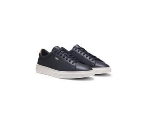 BOSS Deportivas de piel con suela tipo cupsole y puntadas con la raya de la marca - StyleKieran_Tenn_allt, 50552853 Azul oscuro 46