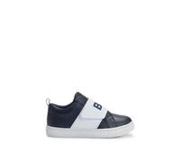 BOSS Deportivas de piel de curtido mineral con tira de logo para niños - StyleJ50870/84922, J50870 Azul oscuro 28