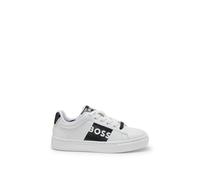 BOSS Deportivas de piel para niños con detalles en contraste - StyleJ51650/10P27, J51650 Blanco 27