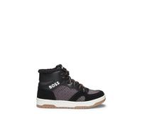 BOSS Deportivas para niños en mezcla de materiales con forro de lana de cordero sintética - StyleJ51311/09B37, J51311 Negro 35