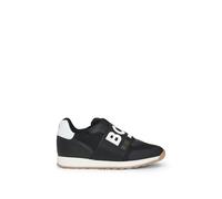 BOSS Deportivas para niños en piel y malla con logo en la correa elástica - StyleJ51335/09B28, J51335 Negro 24