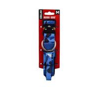 Boss Dog Collar táctico de camuflaje azul de 1.2 pulgadas de ancho, mediano (15-18 pulgadas ajustable)