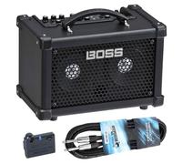 Boss Dual Cube Bass LX - Amplificador de graves con adaptador Bluetooth dual BT y cable keepdrum