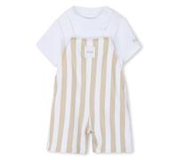 BOSS Dungarees+Camiseta Baby Boys, Gris, gris, 12 meses