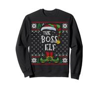 Boss Elf Christmas Matching Ugly Sudadera