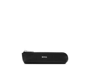 BOSS Estuche de piel granulada en negro con letras del logo - StyleSmall pen case Classic Grained Black, 58218939 Negro pcs.