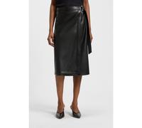 BOSS Falda de piel sintética con parte delantera cruzada - StyleVinny, 50549242 Negro 44