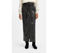 BOSS Falda lápiz larga de piel sintética con cinturón anudado - StyleC_Vacaro, 50552363 Gris oscuro 40