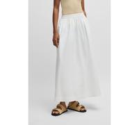 BOSS Falda maxi en popelín de algodón con cintura elástica - StyleC_Vlondie, 50543982 Blanco XS
