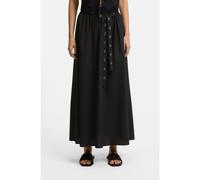 BOSS Falda maxi en popelín de algodón con cinturón calado - StyleC_Vidol, 50559088 Negro 34