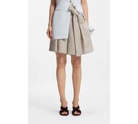 BOSS Falda pantalón relaxed fit de lino con tejido de espiga - StyleTojuna, 50558545 Beige claro 38