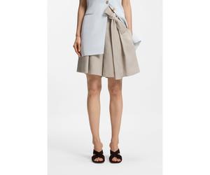 BOSS Falda pantalón relaxed fit de lino con tejido de espiga - StyleTojuna, 50558545 Beige claro 40