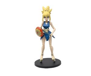 Boss Fight Studio Dr. Stone Kohaku Action Figure - Highly Articulate Collectible Figurine with Accessories Including Alternate Heads and Hands, Knives, Shield, and Water Barrel - 4” Scale