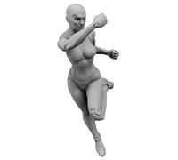 Boss Fight Studio Epic H.A.C.K.S. Blanks: Figura de acción femenina gris a escala 1:12