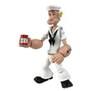 Boss Fight Studio Popeye in White Sailor Suit Popeye Classics Wave 2 Collectible Action Figure - Highly Articulated Figurine with Accessories Including Spinach, Oil Can, and Alternate Head - 1:12