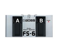 BOSS FS-6 conmutador de pedal para control momentáneo y ON/OFF de efectos | Conmuta funciones con el pie | Compatible con guitarra y teclado