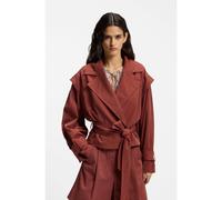 BOSS Gabardina corta con cinturón - StyleC_Jophelia, 50556385 Rojo oscuro 34