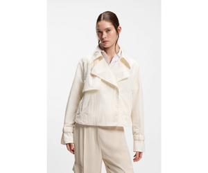 BOSS Gabardina corta en crepé aterciopelado - StyleParcae, 50556422 Natural 38