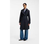 BOSS Gabardina repelente al agua con cinturón con hebilla - StyleCaomy, 50561656 Azul oscuro 44