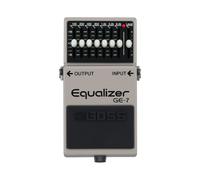 BOSS GE-7 Equalizer | Pedal ecualizador gráfico compacto | Especial para guitarristas | 7 bandas de deslizadores de EQ | Frecuencias optimizadas para guitarra | ±15 dB de realce/corte por banda