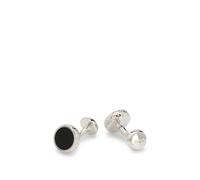 BOSS Gemelos redondos con aplique de esmalte - StyleB-ELEGANT4-CUF, 50532304 Negro pcs.