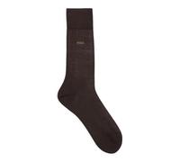 BOSS Calcetines de largo normal en algodón egipcio mercerizado con logo - StyleGeorge RS Uni MC, 50469837 Marrón oscuro 43-44