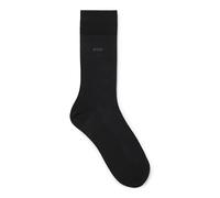 BOSS Calcetines George – Algodón mercerizado con logo – Gris/Negro Talla 45-46,5