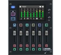 Compacto mezclador de streaming de audio de 5 canales con entrada directa de guitarra/bajo BOSS Gigcaster 5 | 2 entradas de micro XLR | Entrada de línea estéreo | 8 pads SFX de pantalla táctil