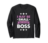 Boss Girl Baby Kids Funny I May Be Small But I'm The Boss Manga Larga