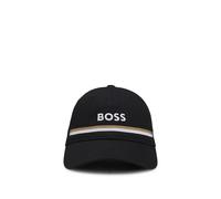 BOSS Gorra para equitación de algodón con logo bordado - StyleCAP TAPE PINE GROVE, B7U1602 Negro 55