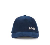 BOSS Gorra para niños en terciopelo de algodón con logo bordado - StyleJ52717/84952, J52717 Azul oscuro 58