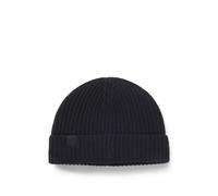 BOSS Gorro BECKHAM x BOSS de punto de canalé en mezcla de lana virgen y cashmere - StyleHero_Hat_DB, 50552850 Azul oscuro pcs.