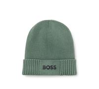 BOSS Gorro de punto de algodón y lana virgen con detalle de logo - StyleAsic_Beanie-X, 50499423 Cal pcs.