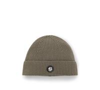 BOSS Gorro de punto de lana de cashmere con monograma Double B - StyleFilippo_B-Icon, 50551237 Marrón claro pcs.