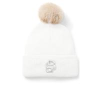BOSS Gorro de punto para niños con efecto brillante y monograma Double B - StyleJ51616/09BT2, J51616 Blanco 52