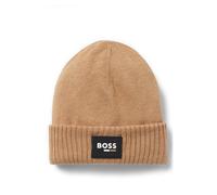 BOSS Gorro de punto para niños con etiqueta con logo de silicona - StyleJ51566/09BT2, J51566 Marrón 58