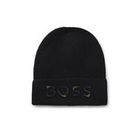 BOSS Gorro de punto para niños con logo bordado y tachuelas - StyleJ52612/09BT2, J52612 Negro 52