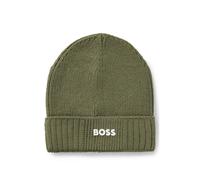 BOSS Gorro de punto para niños con logo de goma - StyleJ52616/724T2, J52616 Verde oscuro 52
