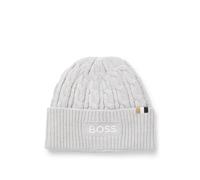 BOSS Gorro de punto trenzado para niños con logo bordado - StyleJ52700/A32T2, J52700 Gris claro 52