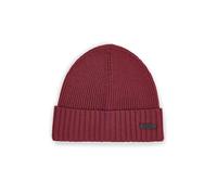 BOSS Gorro de punto en lana virgen con placa con logo - StyleFati, 50495306 Rojo oscuro pcs.