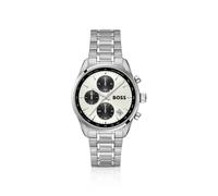 BOSS Grand Prix Reloj de acero inoxidable con esfera blanca plateada - StyleGRAND PRIX, 58858209 Tono plateado pcs.