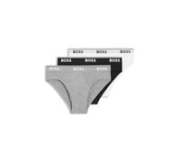 BOSS Paquete de tres calzoncillos slip de algodón elástico con logo en la cintura - StyleHipBr 3P BOSS ONE, 50546561 Blanco / Gris / Negro XL