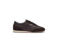 BOSS Deportivas de piel con ribetes de ante - StyleLineor_Lowp_sdtb, 50568463 Marrón oscuro 40