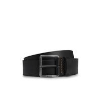 BOSS Hombres Jeeko Sz40 Cinturón de cuero con hebilla de logotipo, Negro001, 115 cm