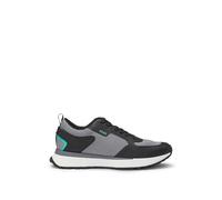 Boss Hombres Jonah Runn Zapatillas en Mezcla de Materiales con Malla y Logotipos, Gris Multicolor, 48 EU