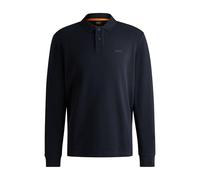 BOSS Hombres Petempestolong Polo de Algodón Stretch mezclado con Estructura en relieve, Azul Oscuro404, XL