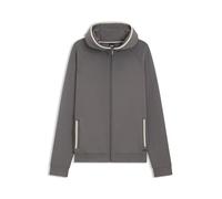 BOSS Hombres Sense Hooded Jacket Sudadera con capucha con cremallera de mezcla de algodón con borde de contraste