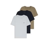 BOSS Hombres TShirtRN 3P Classic Lote de Tres Camisetas de Algodón con Logo Bordado, L