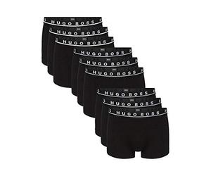 BOSS Hugo Calzoncillos bóxer para hombre, paquete de 9 unidades, elásticos, colores a elegir (3 paquetes de 3 unidades), 001-negro, XL