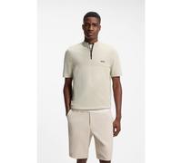 BOSS Jersey con cuello con cremallera y diseño gráfico - StyleKN_Network MZ, 50563378 Beige claro XXXL